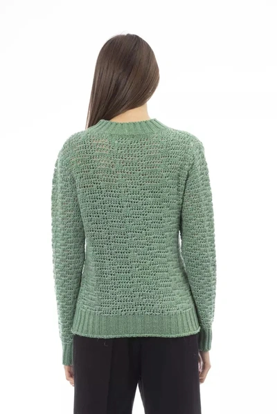 Shop Alpha Studio Chic Mock Neck Green Sweater For Women's Her