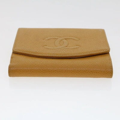 Pre-owned Chanel Yellow Leather Wallet  ()