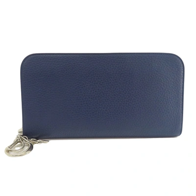 Shop Dior Navy Leather Wallet  ()