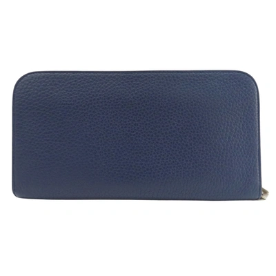 Shop Dior Navy Leather Wallet  ()
