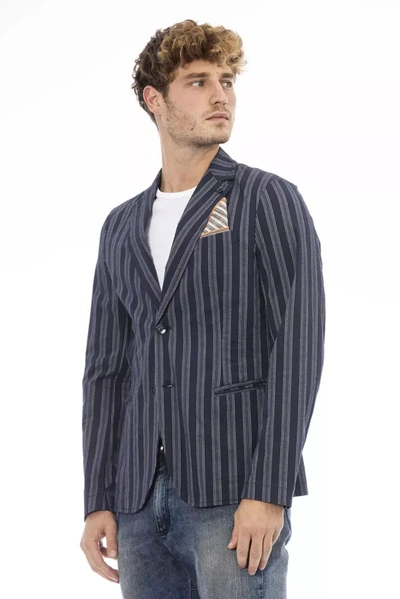 Shop Distretto12 Chic Blue Cotton-blend Classic Men's Jacket