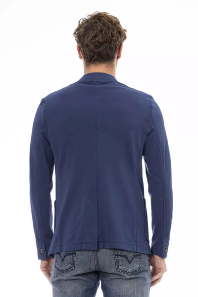 Shop Distretto12 Chic Blue Cotton Blend Fabric Men's Jacket