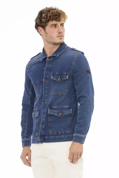 Shop Distretto12 Blue Cotton Men's Jacket