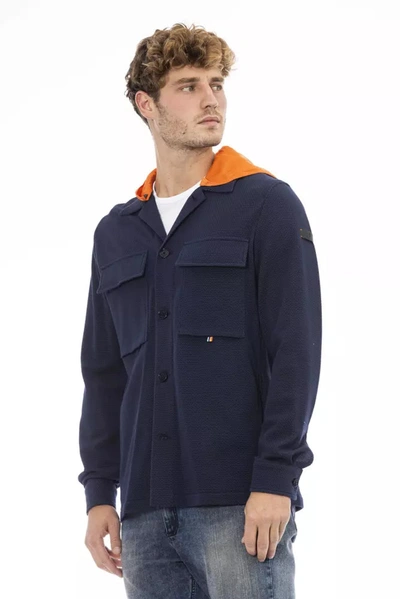 Shop Distretto12 Sleek Waterproof Hooded Shirt In Men's Blue