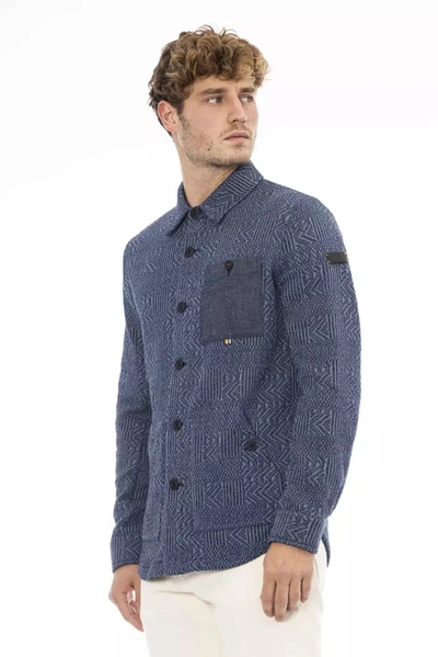 Shop Distretto12 Elegant Italian Collar Blue Shirt For Men's Men