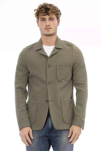 Shop Distretto12 Elegant Green Fabric Jacket With Button Men's Closure