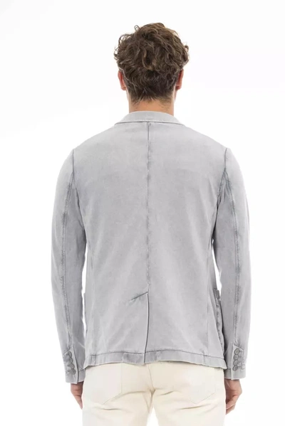 Shop Distretto12 Sleek Cotton Fabric Jacket With Button Men's Closure In Gray
