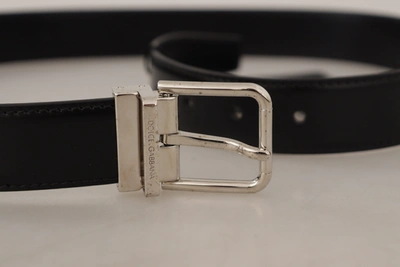 Shop Dolce & Gabbana Elegant Black Leather Statement Men's Belt
