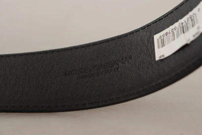 Shop Dolce & Gabbana Elegant Black Leather Men's Belt
