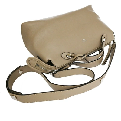Shop Fendi By The Way Beige Leather Handbag ()