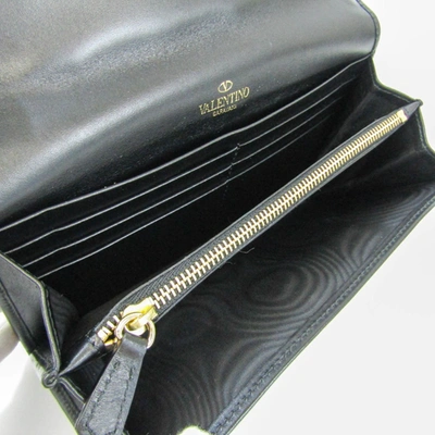 Shop Valentino Garavani Black Leather Wallet  ()