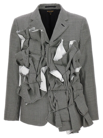 Shop Comme Des Garçons Blazer Ruffles Jackets White/black