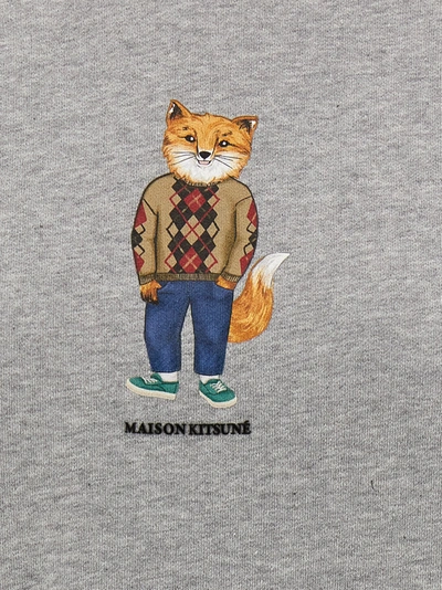 Shop Maison Kitsuné Dressed Fox Sweatshirt Gray