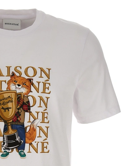 Shop Maison Kitsuné Fox Champion T-shirt White