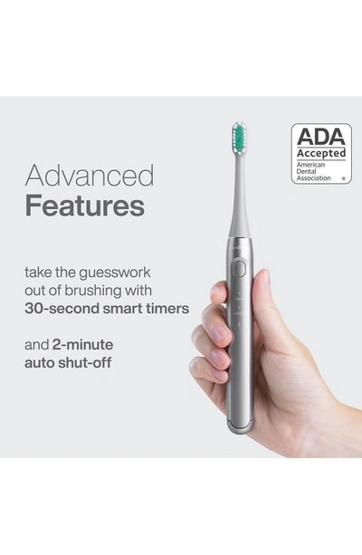 Aquasonic Icon Rechargeable Power Toothbrush In Silver