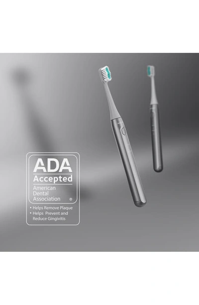 Shop Aquasonic Icon Rechargeable Power Toothbrush In Silver