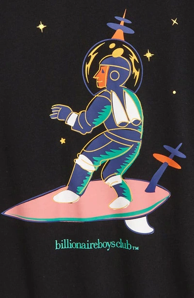 Shop Billionaire Boys Club Kids' Surf Rider Cotton Graphic T-shirt In Black