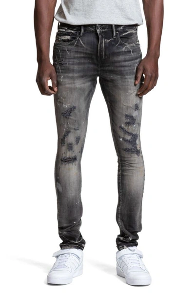 Shop Prps Micaiah Distressed Skinny Fit Jeans In Black
