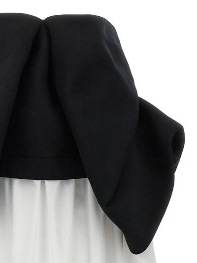 Shop Comme Des Garçons Hood Application Dress Dresses White/black