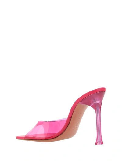 Shop Amina Muaddi Sandals In Lotus Pink