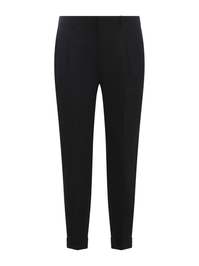Beable Pure Virgin Wool Trousers In Black
