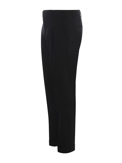 Beable Pure Virgin Wool Trousers In Black