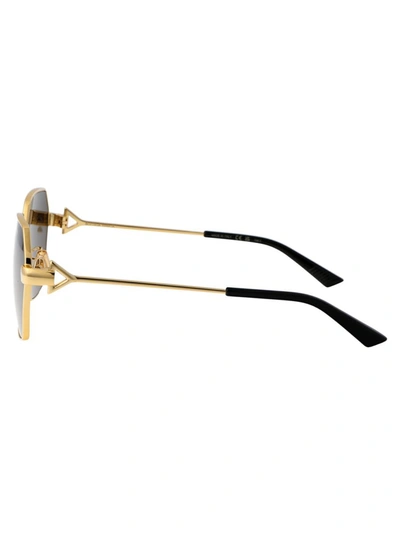 Shop Bottega Veneta Sunglasses In 002 Gold Gold Grey