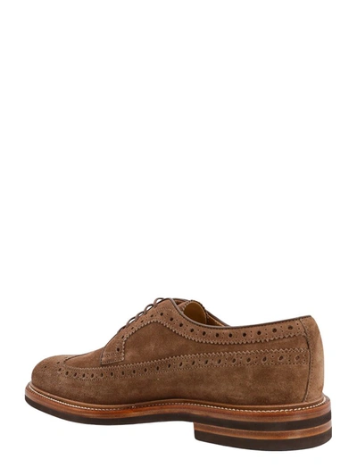Shop Brunello Cucinelli Lace-up Shoe In Brown