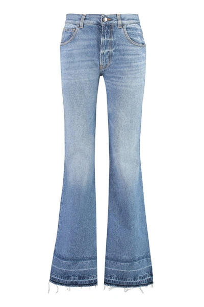 Shop Chloé Low-rise Flared Jeans In Denim