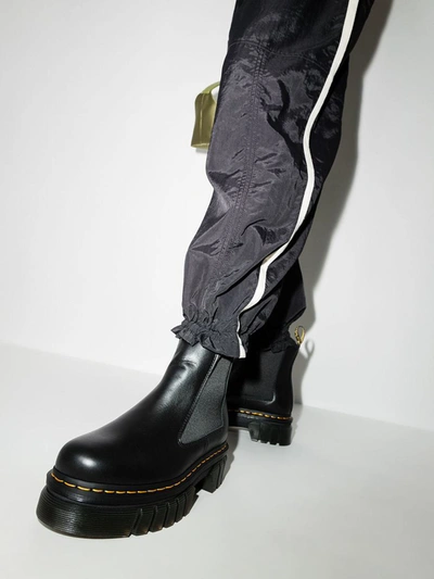 Dr. Martens Audrick 27148001 Black Leather Platform Chelsea Boot Zogg258 In Black