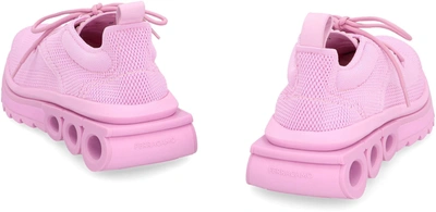 Shop Ferragamo Nima Fabric Low-top Sneakers In Pink