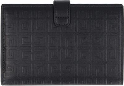 Shop Givenchy G Cut Leather Wallet In Black