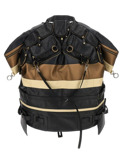 Junya Watanabe Patchwork Biker Jacket In Multicolor
