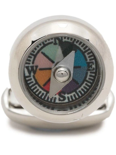 Shop Paul Smith Compass-detail Cufflinks In Cyclist_stripe