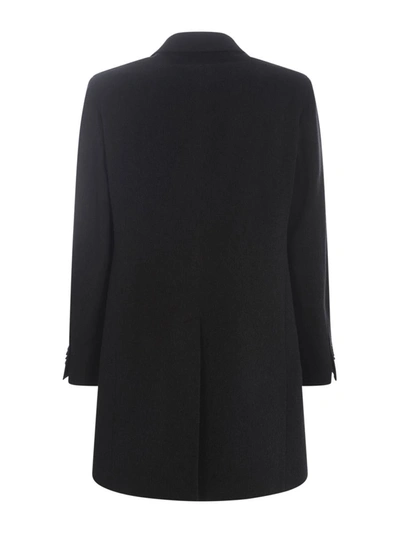 Tagliatore Single-breasted Coat Featuring Back Vent In Grigio Grafite