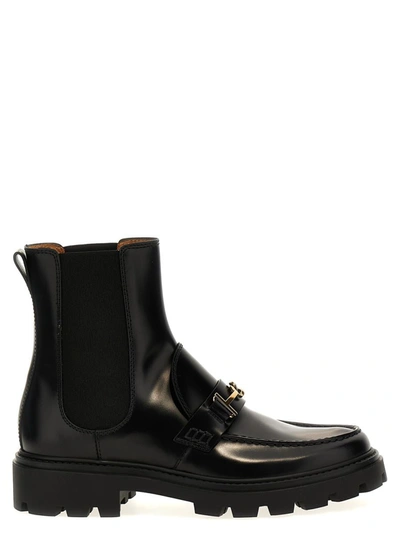 Shop Tod's Chelsea Ankle Boots In Black