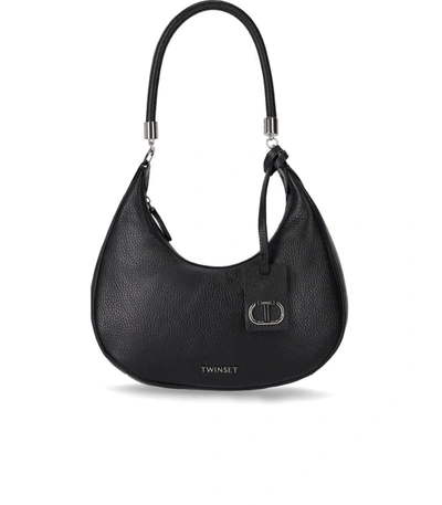 Shop Twinset Moon Black Shoulder Bag