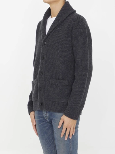 Shop Roberto Collina Wool And Cashmere Cardigan In Grey