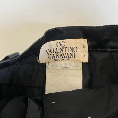 Pre-owned Valentino Garavani Black Vintage Midi Skirt With Buttons
