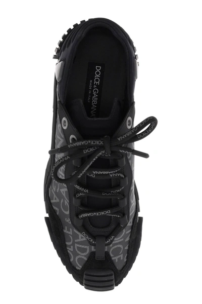 Shop Dolce & Gabbana Ns1 Coated Jacquard Sneakers Men In Black