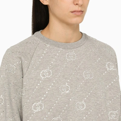 Shop Gucci Grey Jersey Sweatshirt Women In Gray