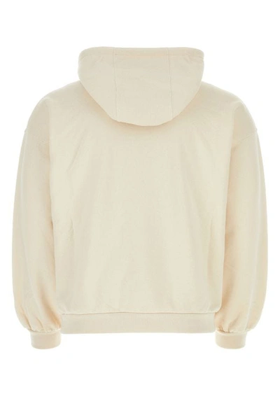 Shop Gucci Man Ivory Cotton Sweatshirt In White