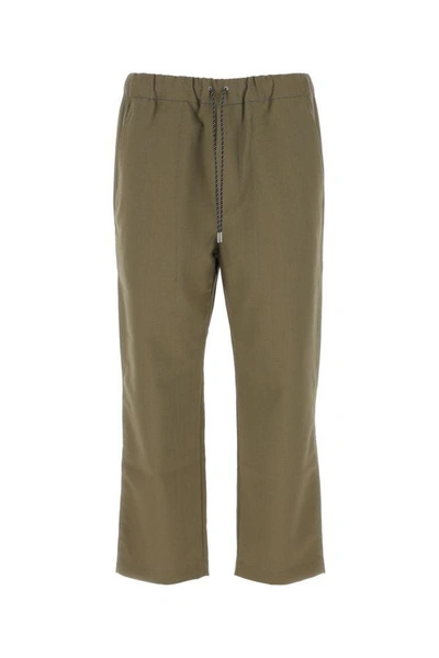 Shop Oamc Man Military Green Wool Pant