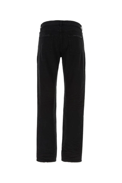 Shop Saint Laurent Man Black Denim Jeans