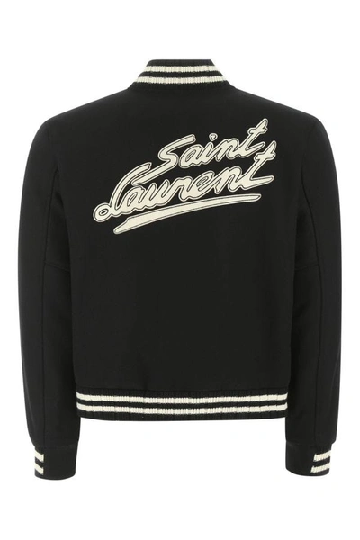 Shop Saint Laurent Man Giubbino In Black