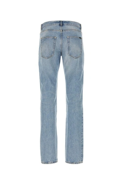 Shop Saint Laurent Man Denim Jeans In Blue