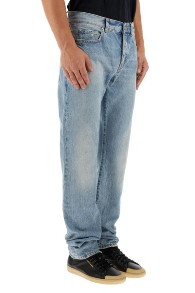 Shop Saint Laurent Man Denim Jeans In Blue