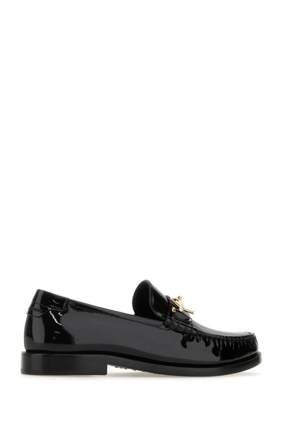 Shop Saint Laurent Woman Black Leather Le Loafers Loafers