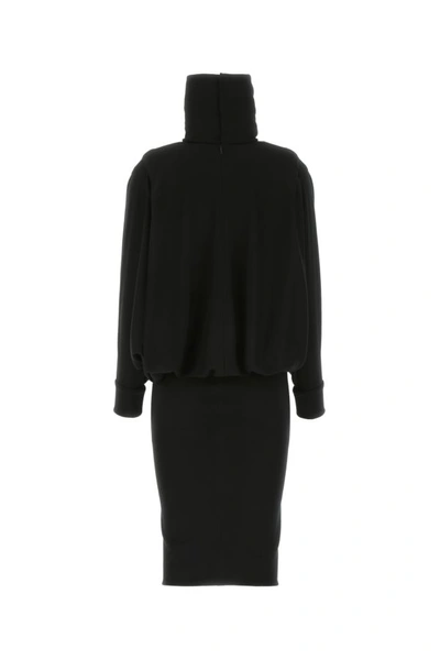 Shop Saint Laurent Woman Black Wool Dress