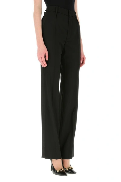 Saint Laurent Men Tuxedo Wool Trouser With Satin Side Band In Black